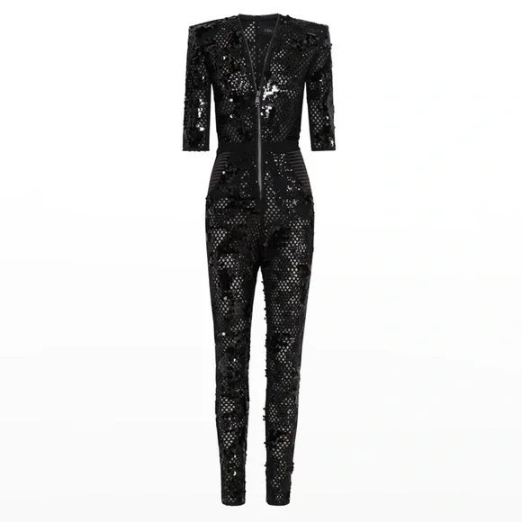2X “HOST PICK” Zhivago Sequined Mesh Jumpsuit - Picture 4 of 16